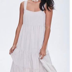 Tiered linen dress